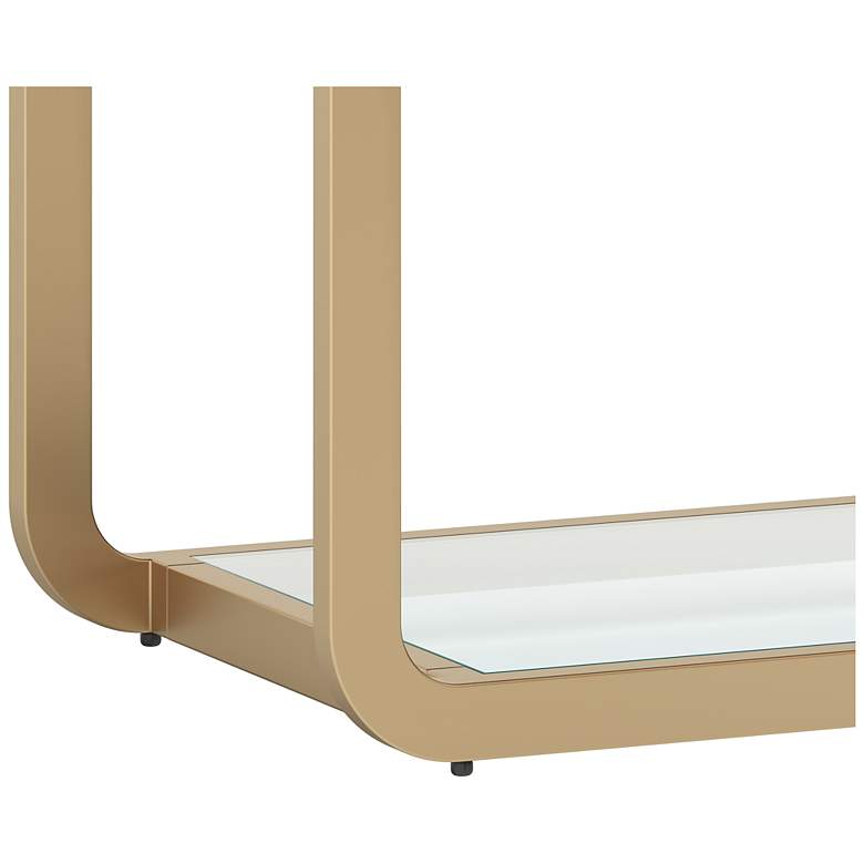 Image 3 Sunpan Ambretta Bookcase Small Gold and Clear more views