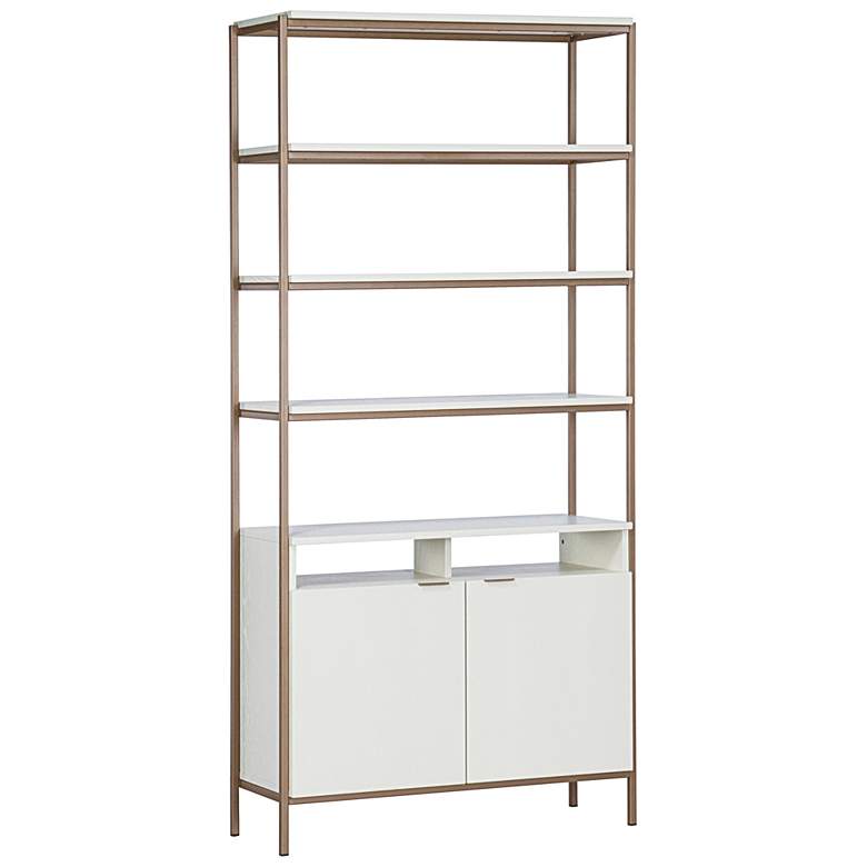 Image 1 Sunpan Ambrose Modular Bookcase Large Champagne Gold Cream