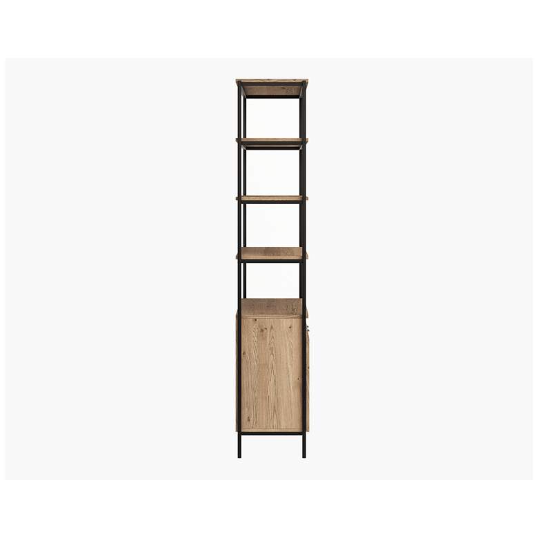 Image 4 Sunpan Ambrose Modular Bookcase Large Rustic Oak Black more views