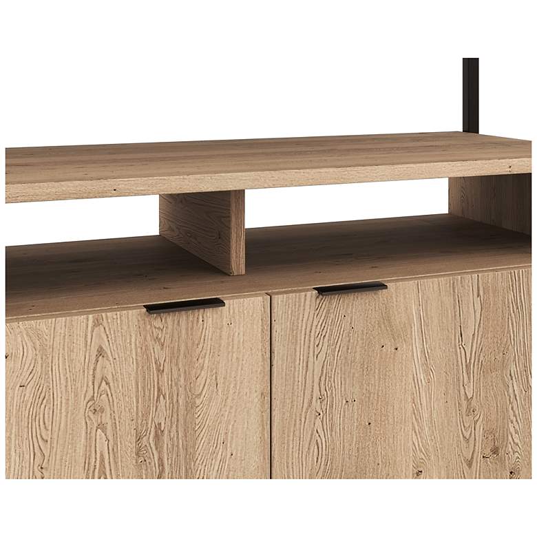 Image 7 Sunpan Ambrose Modular Bookcase Large Rustic Oak Black more views