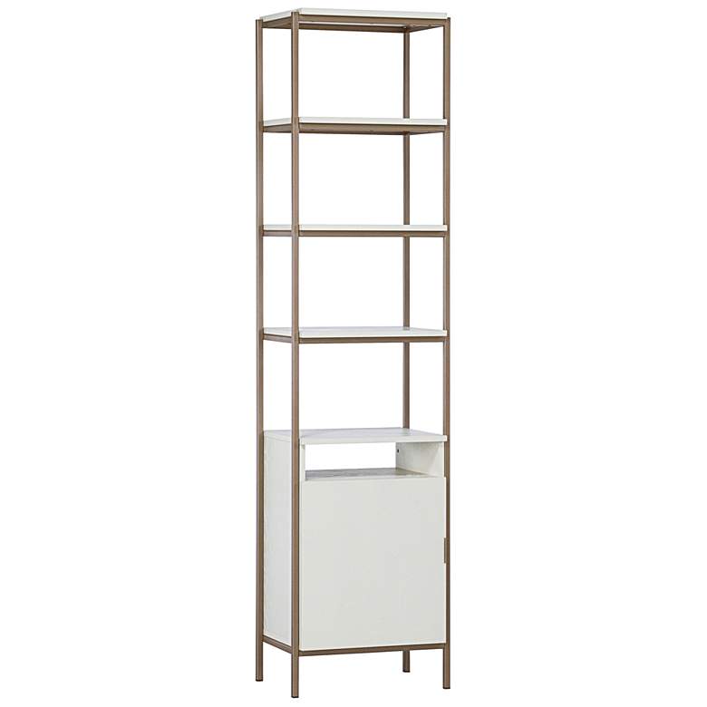 Image 1 Sunpan Ambrose Modular Bookcase Small Champagne Gold Cream