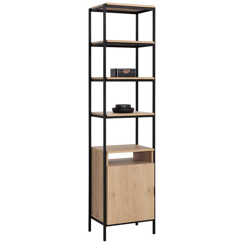 Image 1 Sunpan Ambrose Modular Bookcase Small Rustic Oak Black