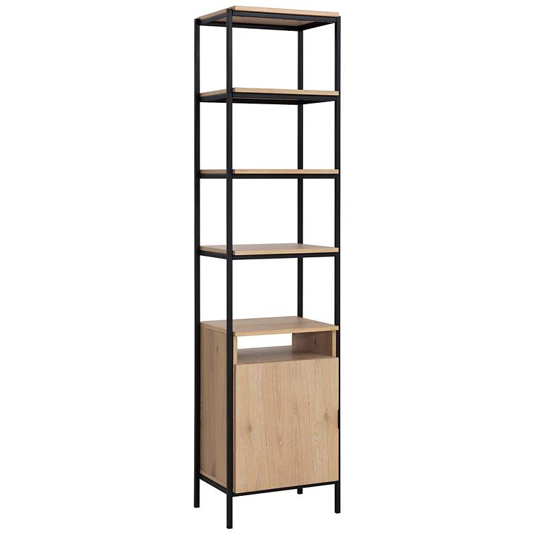 Image 2 Sunpan Ambrose Modular Bookcase Small Rustic Oak Black more views