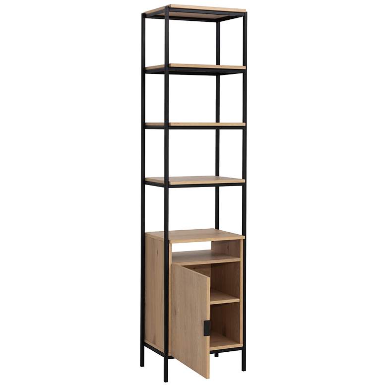 Image 3 Sunpan Ambrose Modular Bookcase Small Rustic Oak Black more views