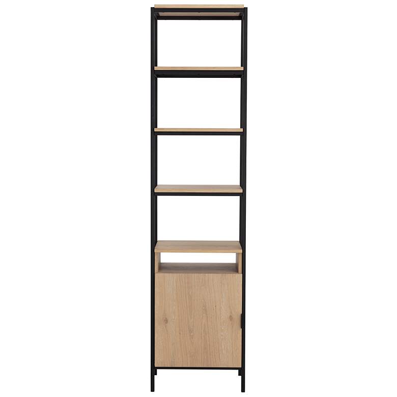 Image 4 Sunpan Ambrose Modular Bookcase Small Rustic Oak Black more views
