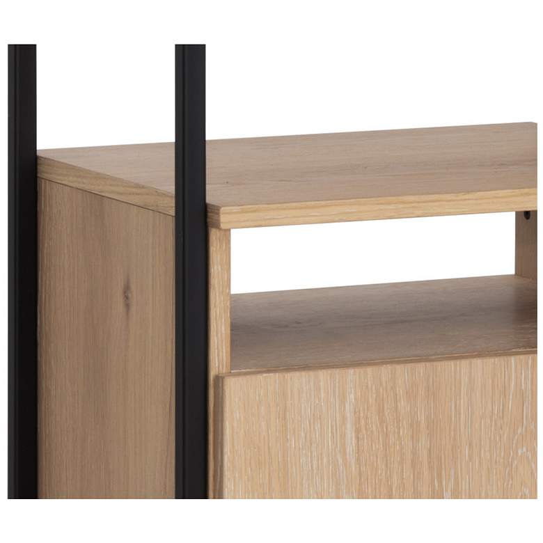 Image 6 Sunpan Ambrose Modular Bookcase Small Rustic Oak Black more views