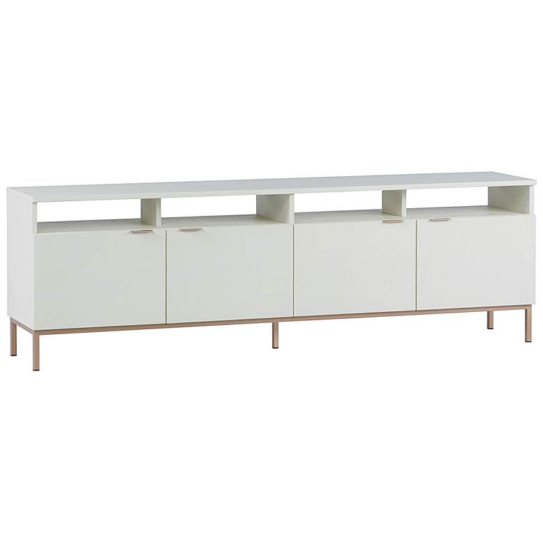 Image 1 Sunpan Ambrose Modular Media Console And Cabinet Champagne Gold Cream
