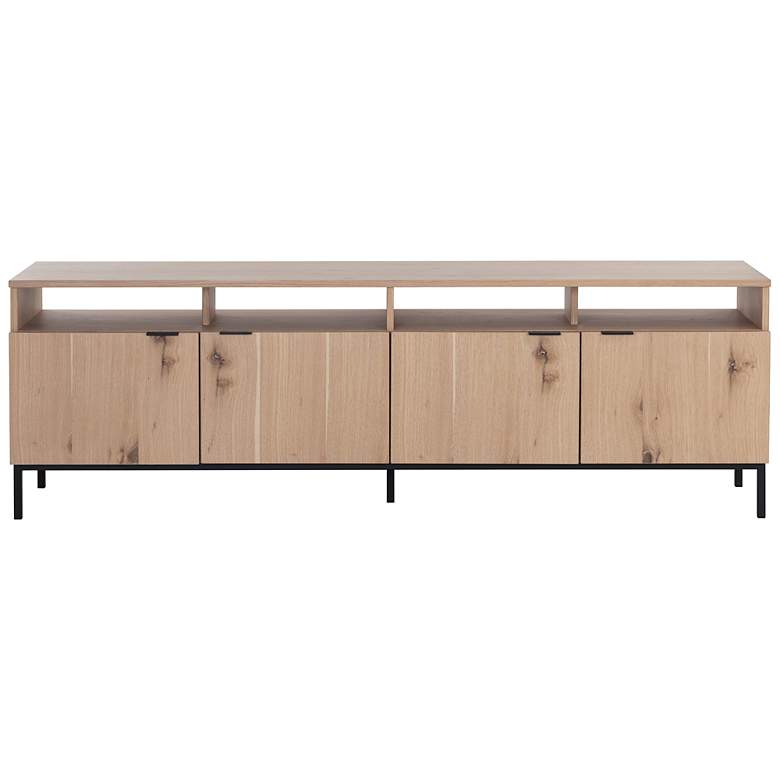 Image 2 Sunpan Ambrose Modular Media Console And Cabinet Rustic Oak Black more views