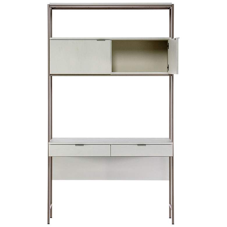 Image 4 Sunpan Ambrose Modular Wall Desk Champagne Gold Cream more views