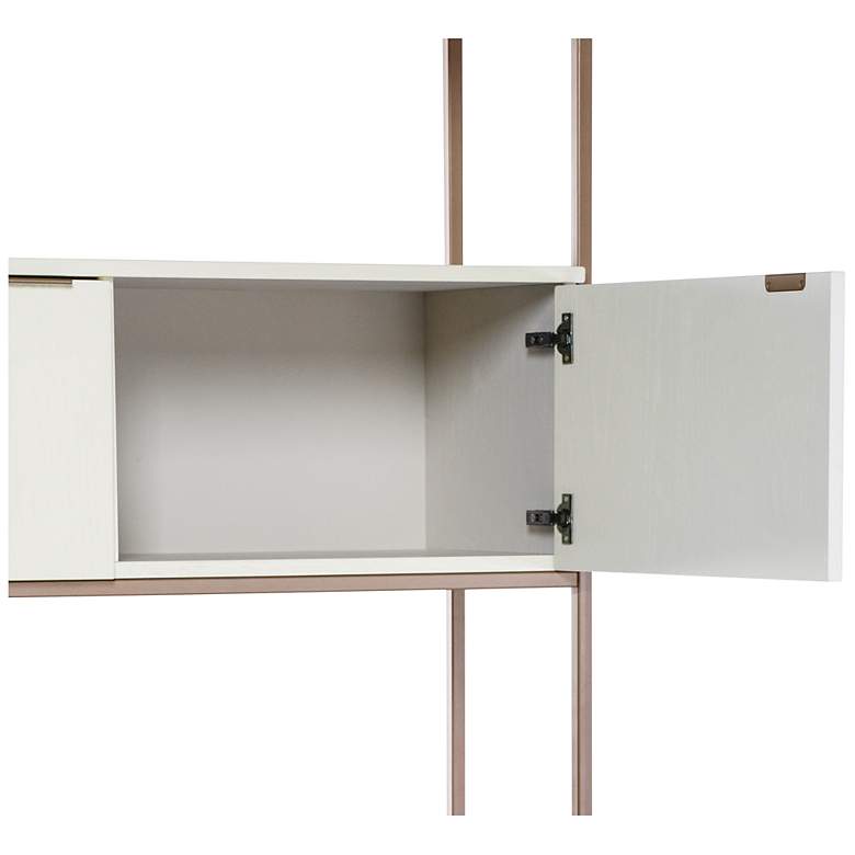 Image 7 Sunpan Ambrose Modular Wall Desk Champagne Gold Cream more views