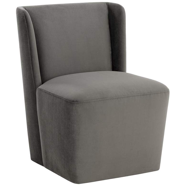 Image 1 Sunpan Amita Wheeled Dining Chair Piccolo Pebble