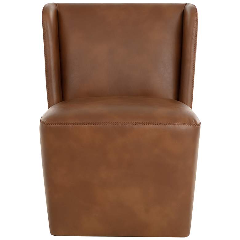 Image 2 Sunpan Amita Wheeled Dining Chair Tobacco Tan more views