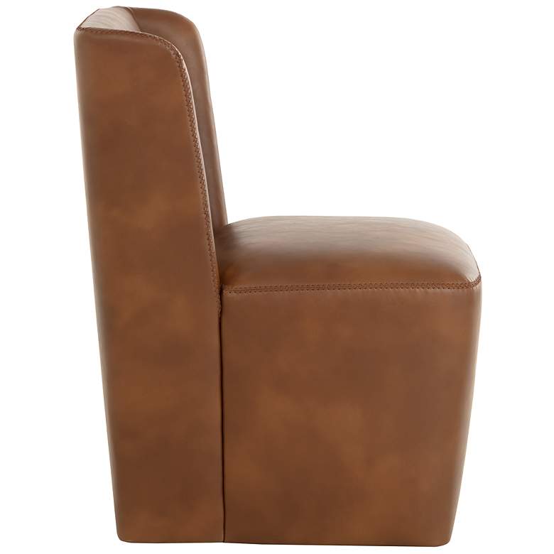 Image 3 Sunpan Amita Wheeled Dining Chair Tobacco Tan more views