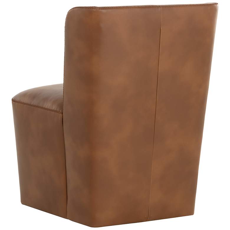 Image 4 Sunpan Amita Wheeled Dining Chair Tobacco Tan more views