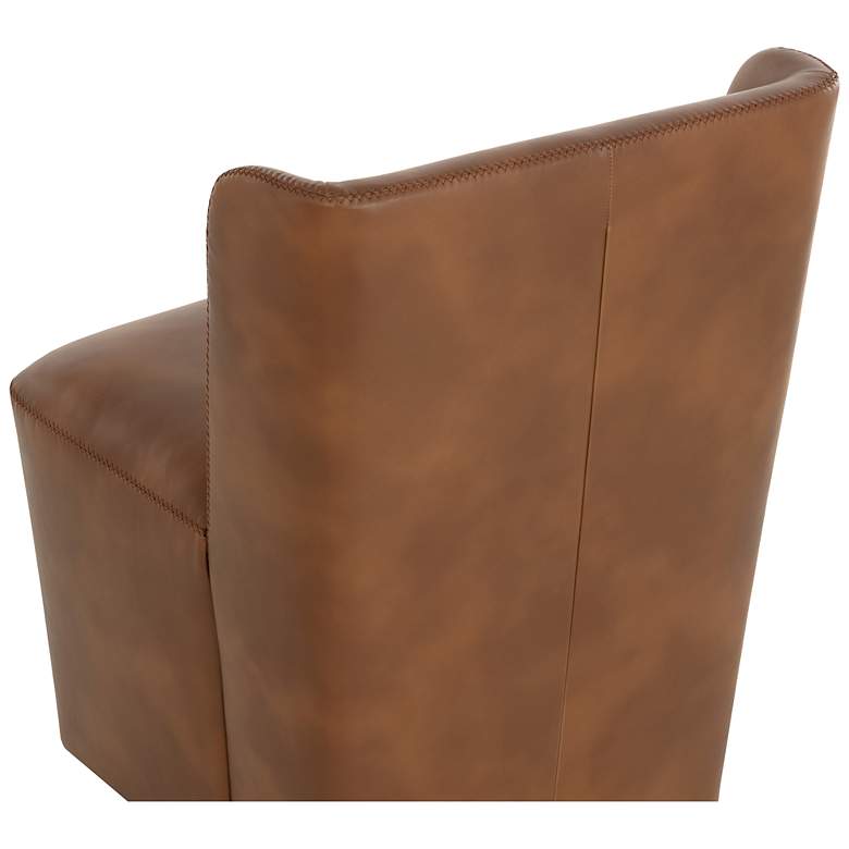 Image 5 Sunpan Amita Wheeled Dining Chair Tobacco Tan more views
