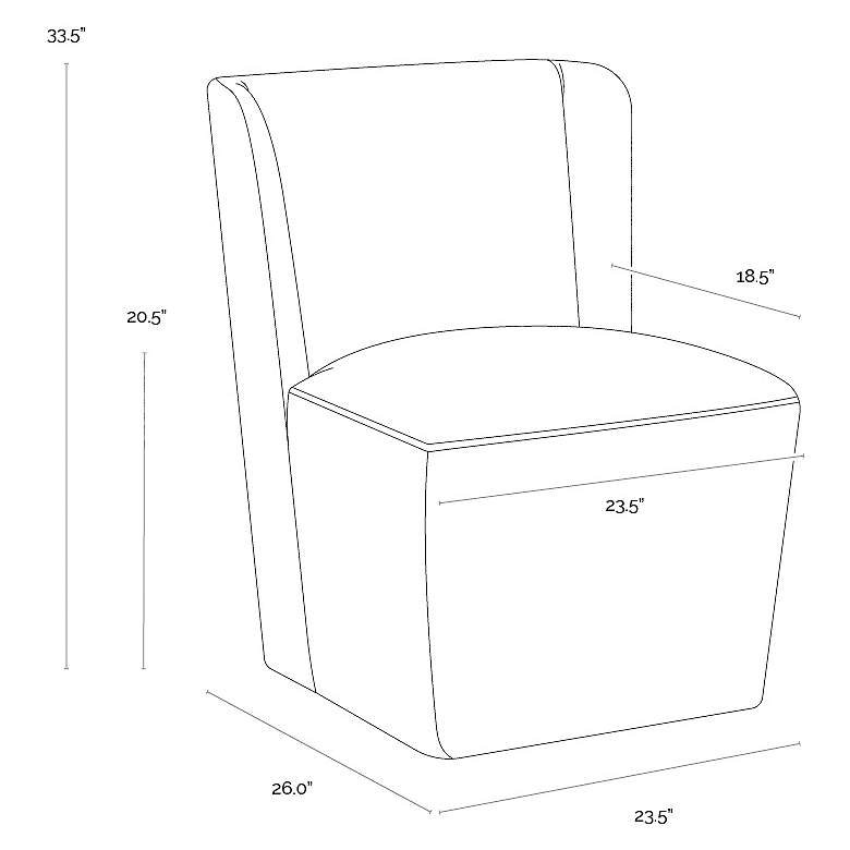Image 6 Sunpan Amita Wheeled Dining Chair Tobacco Tan more views