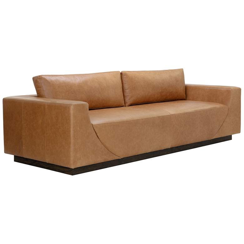Image 1 Sunpan Anakin Sofa Dark Brown Tuscany Cognac Leather