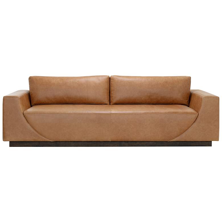 Image 2 Sunpan Anakin Sofa Dark Brown Tuscany Cognac Leather more views