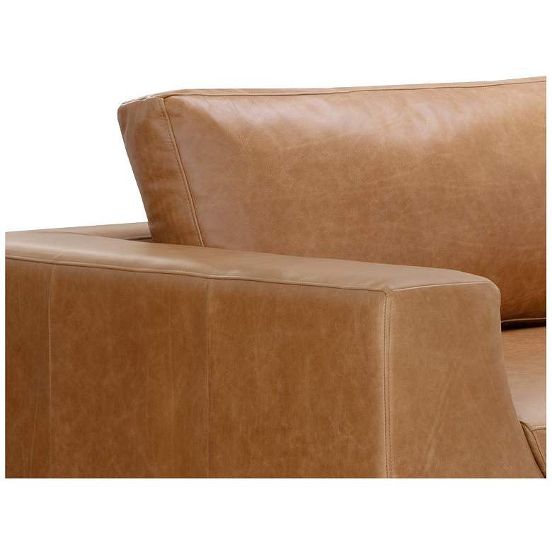 Image 5 Sunpan Anakin Sofa Dark Brown Tuscany Cognac Leather more views