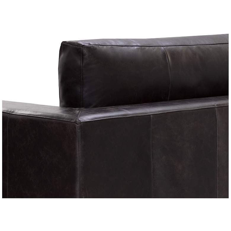 Image 6 Sunpan Anakin Sofa Light Oak Tuscany Warm Black Leather more views
