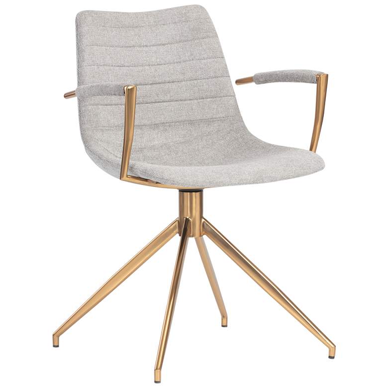 Image 1 Sunpan Andres Swivel Dining Armchair Belfast Heather Gray