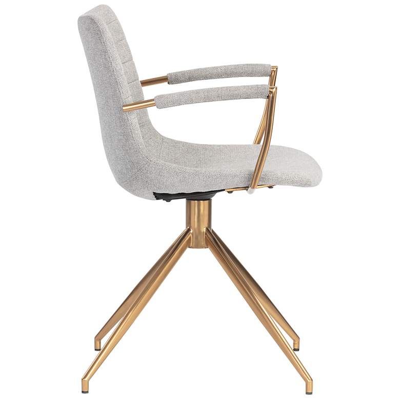 Image 4 Sunpan Andres Swivel Dining Armchair Belfast Heather Gray more views