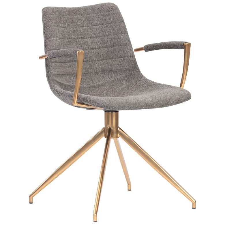Image 1 Sunpan Andres Swivel Dining Armchair Belfast Koala Gray