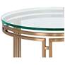 3_Sunpan Andros 21 1/2" Wide Antique Brass Round Glass End Table more views