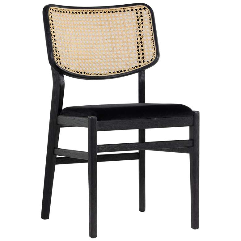 Image 1 Sunpan Annex Dining Chair Abbington Black and Natural Set of 2
