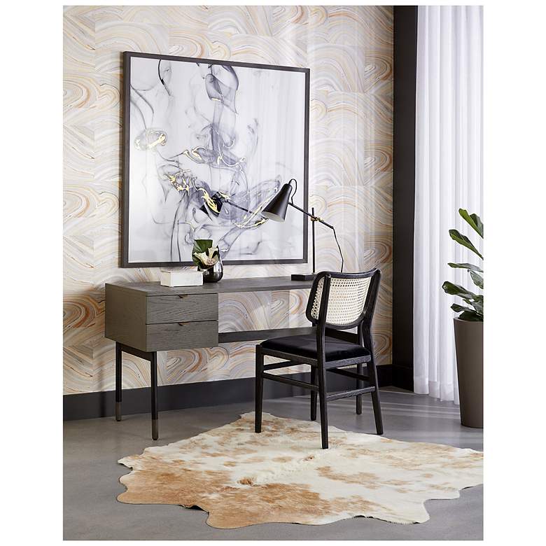 Image 6 Sunpan Annex Dining Chair Velvet Black and Natural Set of 2 more views