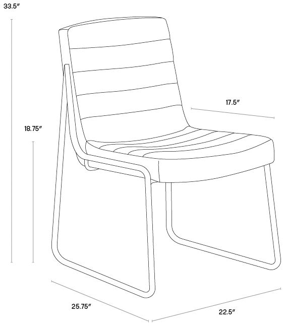 Sunpan Anton Dining Chair Vintage Black Set of 2
