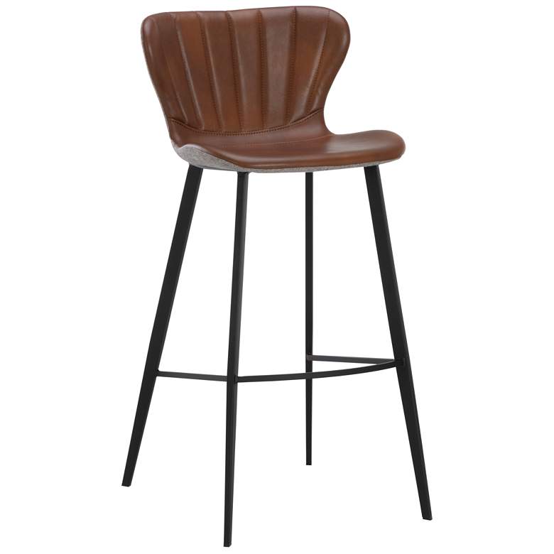 Image 1 Sunpan Arabella Barstool Bravo Cognac and November Gray