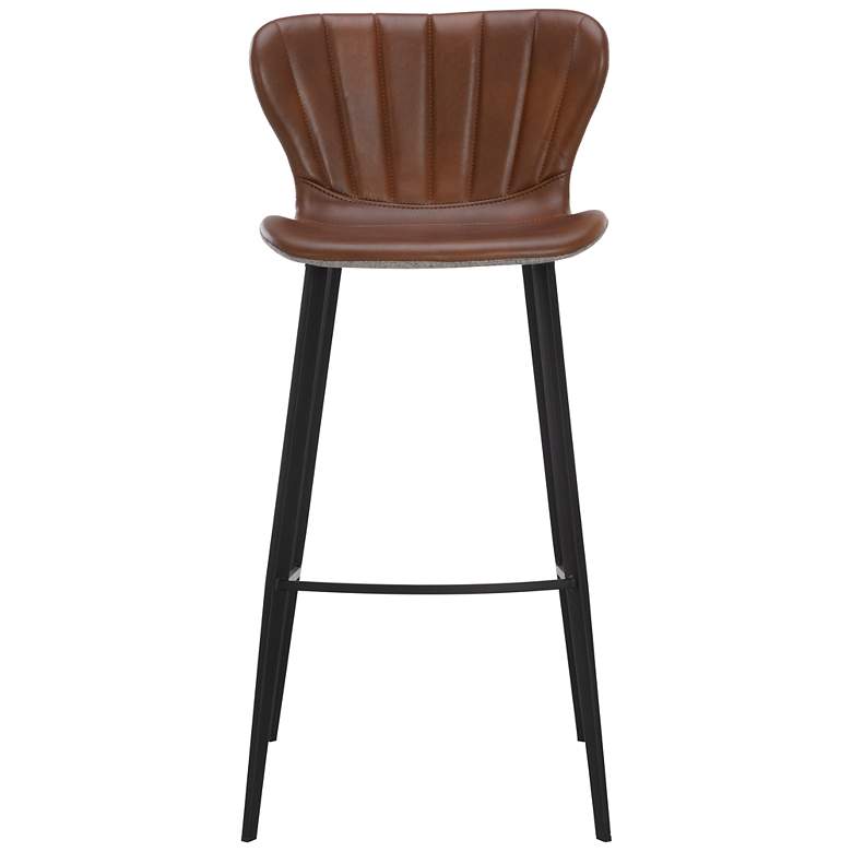Image 2 Sunpan Arabella Barstool Bravo Cognac and November Gray more views