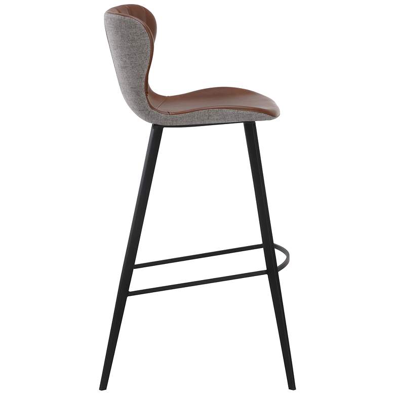 Image 3 Sunpan Arabella Barstool Bravo Cognac and November Gray more views