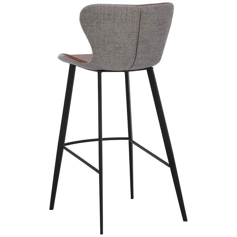 Image 4 Sunpan Arabella Barstool Bravo Cognac and November Gray more views
