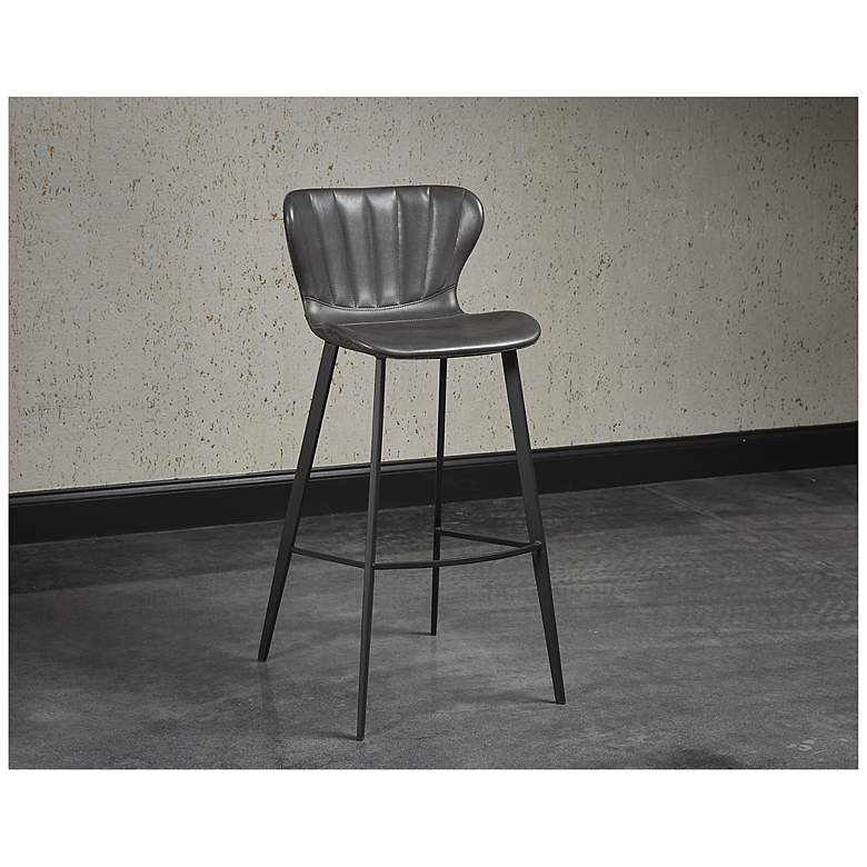 Image 5 Sunpan Arabella Barstool Bravo Portabella and Polo Club Kohl Gray more views