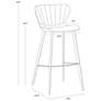 7_Sunpan Arabella Barstool Bravo Portabella and Polo Club Kohl Gray more views