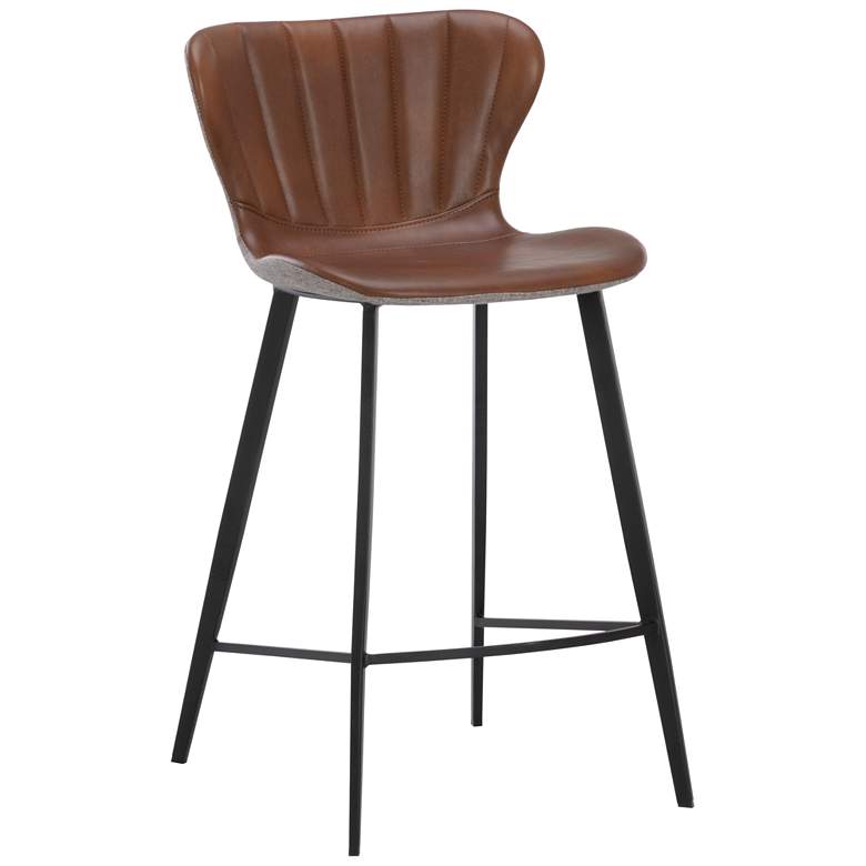 Image 1 Sunpan Arabella Counter Stool Bravo Cognac and November Gray