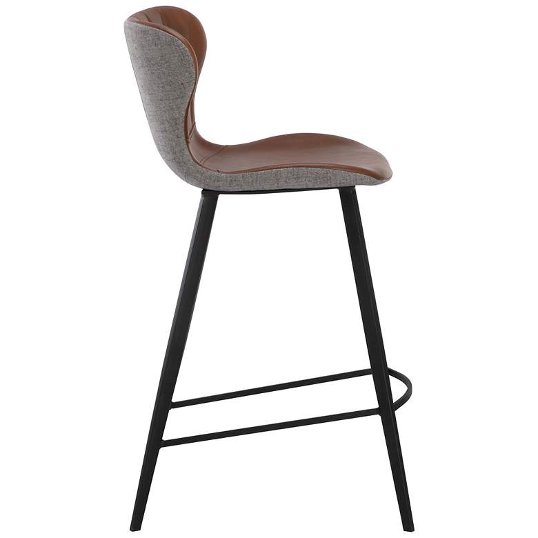 Image 3 Sunpan Arabella Counter Stool Bravo Cognac and November Gray more views