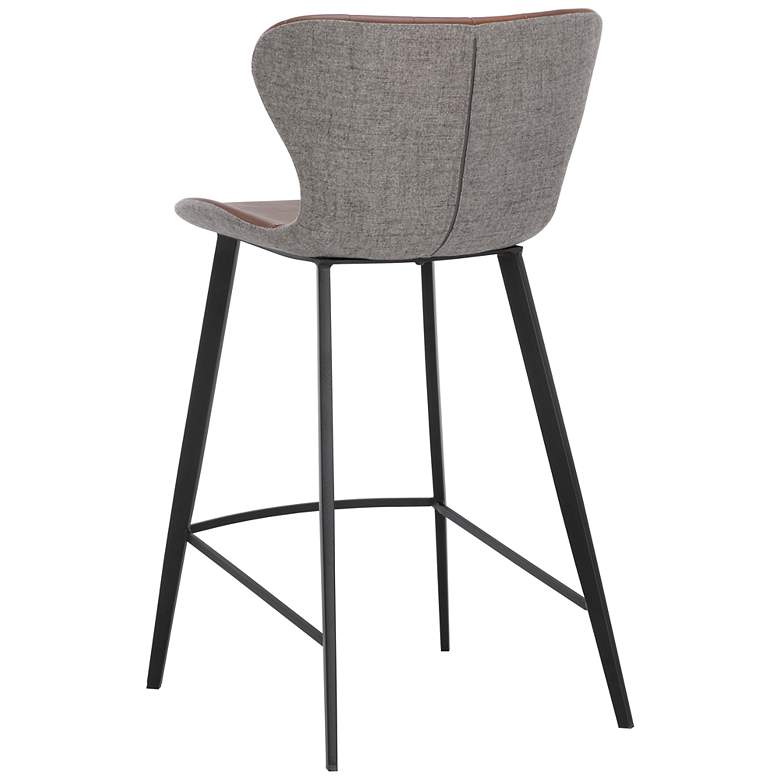 Image 4 Sunpan Arabella Counter Stool Bravo Cognac and November Gray more views