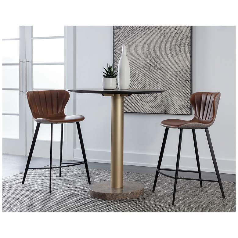 Image 5 Sunpan Arabella Counter Stool Bravo Cognac and November Gray more views