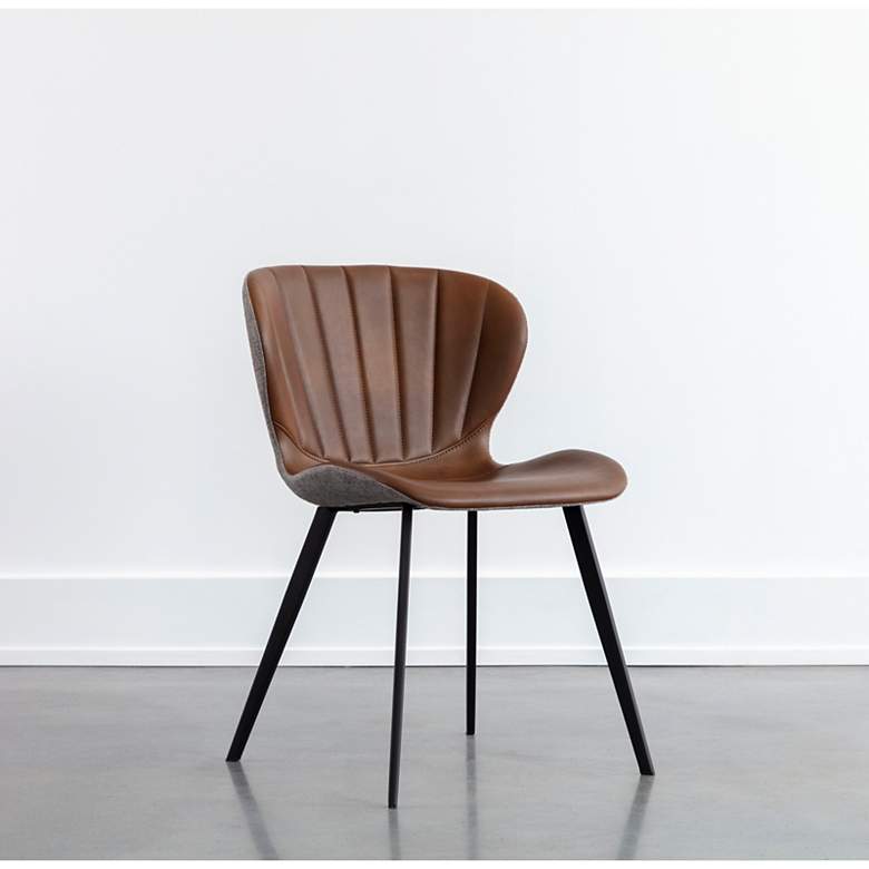 Image 1 Sunpan Arabella Dining Chair Bravo Cognac and November Gray