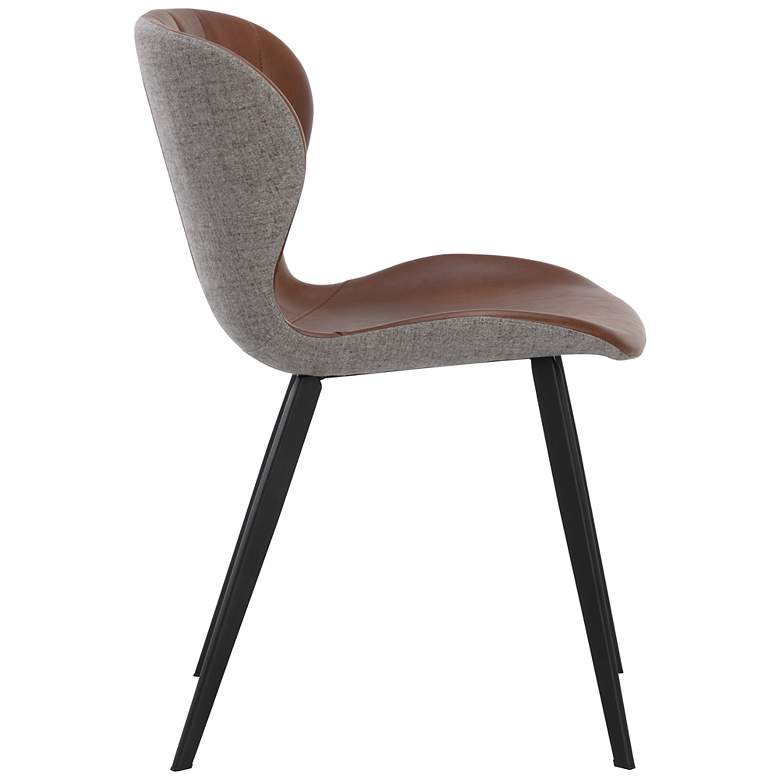 Image 4 Sunpan Arabella Dining Chair Bravo Cognac and November Gray more views