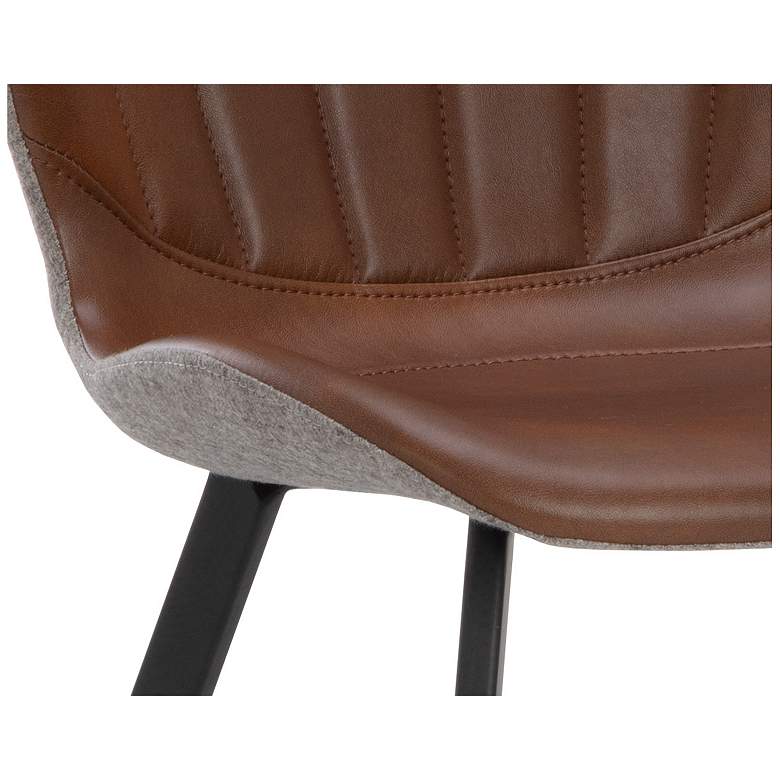 Image 6 Sunpan Arabella Dining Chair Bravo Cognac and November Gray more views