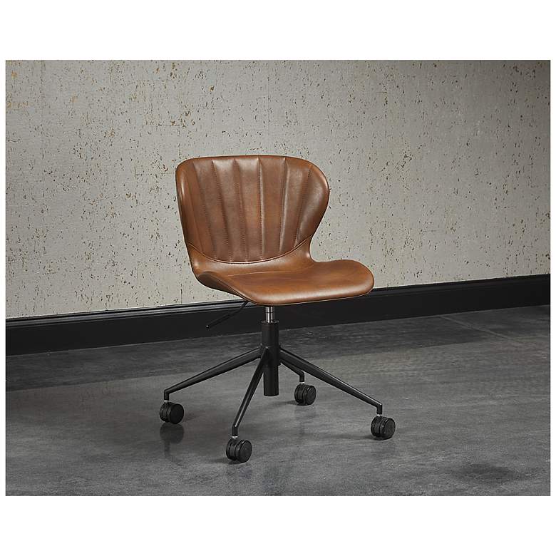 Image 5 Sunpan Arabella Office Chair Bravo Cognac more views