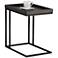 Sunpan Arden C-shaped Side Table Black Charcoal Gray