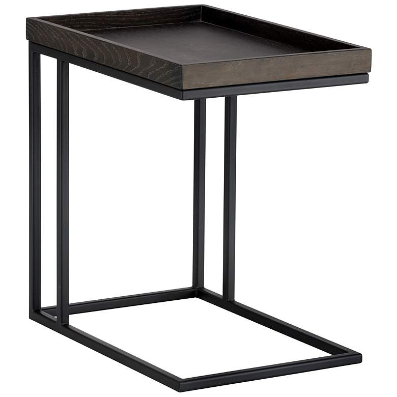 Image 2 Sunpan Arden C-shaped Side Table Black Charcoal Gray more views