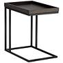 2_Sunpan Arden C-shaped Side Table Black Charcoal Gray more views