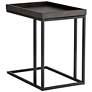 3_Sunpan Arden C-shaped Side Table Black Charcoal Gray more views