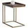 Sunpan Arden C-shaped Side Table Gold Raw Umber